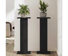 Augalų stovas 2 pcs Juodas ąžuolas 30 x 30 x 80 cm