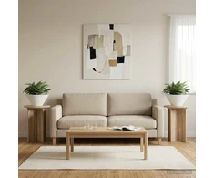 Augalų stovas 2 pcs Sonoma ąžuolas Ø295 x 40 cm