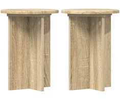 Augalų stovas 2 pcs Sonoma ąžuolas Ø295 x 40 cm
