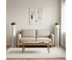 Augalų stovas 2 vnt Baltas 25 x 255 x 1005 cm