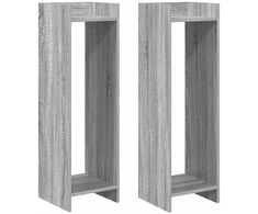 Augalų stovas su lentyna 2 pcs Pilka Sonoma 30 x 30 x 100 cm