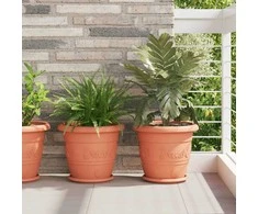 Augalų vazonai 24 pcs Raudona plyta Ø 34 x 28 cm Plastmasė