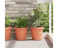 Augalų vazonai 24 pcs Raudona plyta Ø 26 x 21.5 cm Plastmasė