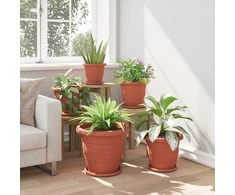 Augalų vazonai 24 vnt. Raudona plyta Ø 39 x 32 cm Plastmasė