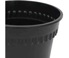 Augalų vazonai 6 vnt. Juoda Plastmasė