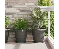 Augalų vazonai 6 pcs Juoda Ø 39 x 32 cm Plastmasė