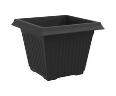 Augalų vazonai 6 vnt. Juoda Plastmasė