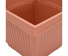 Augalų vazonai 6 vnt. Raudona plyta Plastmasė