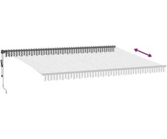 Automatinė ištraukiama markizė, antracito ir balta, 500x350cm
