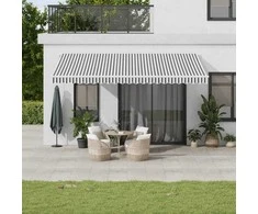 Automatinė ištraukiama markizė antracito ir balta 500x350cm