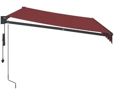 Automatinė ištraukiama markizė, bordo spalvos, 350x250cm