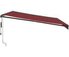 Automatinė ištraukiama markizė, bordo spalvos, 450x350cm