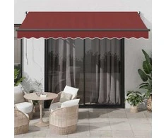 Automatinė ištraukiama markizė, bordo spalvos, 350x250cm