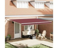 Automatinė ištraukiama markizė su LED bordo spalvos 450x300cm