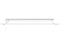 Automatinė ištraukiama markizė su LED, bordo spalvos, 400x300cm