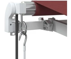 Automatinė ištraukiama markizė su LED, bordo spalvos, 350x250cm