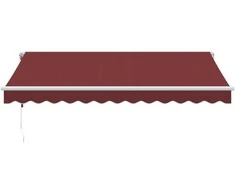 Automatinė ištraukiama markizė su LED, bordo spalvos, 350x250cm