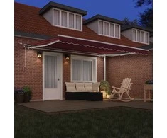 Automatinė ištraukiama markizė su LED bordo spalvos 450x300cm