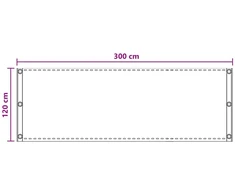 Balkono uždanga Stačiakampio 120 x 300 cm HDPE ir aliuminis