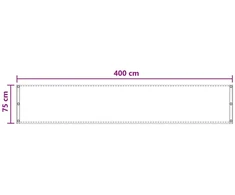 Balkono uždanga Smėlio 75 x 400 cm HDPE ir aliuminis
