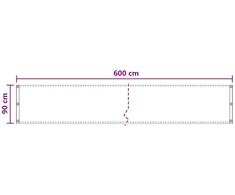 Balkono uždanga Smėlio 90 x 600 cm HDPE ir aliuminis