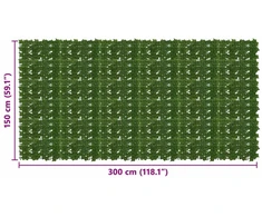 Balkono uždanga su lapais 300 x 150 cm Polietilenas ir audinys
