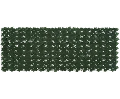 Balkono ekranas su lapais Tamsiai žalia 200 x 75 cm
