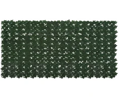 Balkono ekranas su lapais Tamsiai žalia 200 x 100 cm