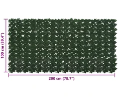 Balkono uždanga su lapais Tamsiai žalia 200 x 100 cm