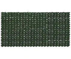 Balkono ekranas su lapais Tamsiai žalia 300 x 150 cm