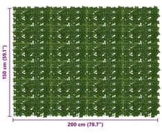 Balkono uždanga su lapais Žalia 200 x 150 cm