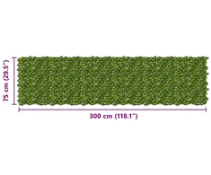 Balkono uždanga su lapais Žalia ir geltona 300 x 75 cm