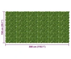 Balkono uždanga su lapais Žalia ir geltona 300 x 150 cm