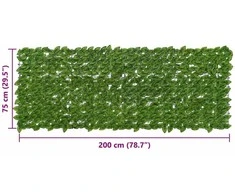 Balkono uždanga su lapais Žalia ir geltona 200 x 75 cm