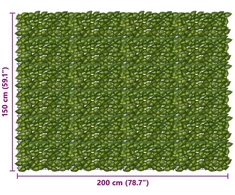 Balkono uždanga su lapais Žalia ir geltona 200 x 150 cm