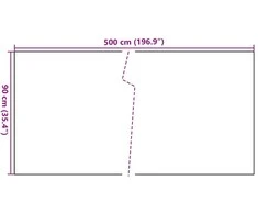 Balkono pertvara, antracito spalvos, 500x90cm, poliratanas