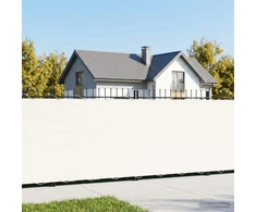 Balkono privatumo ekranas 15 x 25 m Audinys su PU danga Balta