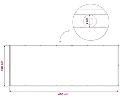 Balkono privatumo ekranas 150 x 400 cm Audinys su PU danga Ruda