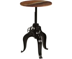 Baro stalas, perdirbtos medienos masyvas, 60x(76-110)cm