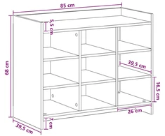 Batu skrynia Betono pilka 85 x 39,5 x 70 cm Apdirbta mediena