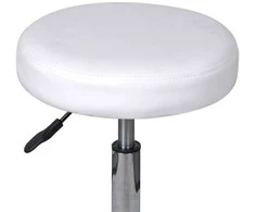 Biuro taburetės 2vnt baltos 355x84 cm dirbtinė oda