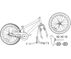 BMX Dviratis 20 Colių 9 metų amžiaus Juoda