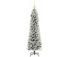 Dirbtinė Kalėdų eglutė Balta 150 cm PVC ir Metalas ir Plastikas