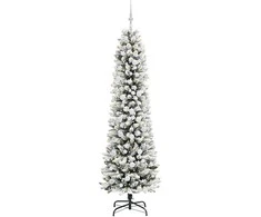 Dirbtinė Kalėdų eglutė Balta 210 cm PVC ir Metalas ir Plastikas