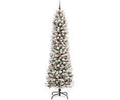 Dirbtinė Kalėdų eglutė Balta 240 cm PVC ir Metalas ir Plastikas