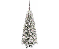 Dirbtinė Kalėdų eglutė su 150 LED s stovu Balta 120 cm
