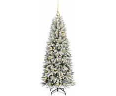 Dirbtinė Kalėdų eglutė su 150 LED s stovu Balta 120 cm