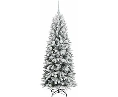 Dirbtinė Kalėdų eglutė su 150 LED s stovu Balta 150 cm