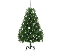 Dirbtinė Kalėdų eglutė su 150 LED Žalia 150 cm PVC ir metalas