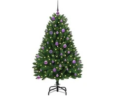Dirbtinė Kalėdų eglutė su 150 LED Žalia 150 cm PVC ir metalas